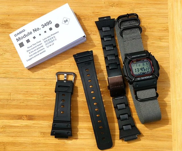 Casio G-SHOCK GW-M5610U-1CJF Men's Digital Watch - Radio Controlled Solar, 200m Resin, Black