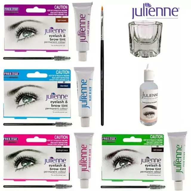 Julienne PROFESIONAL INTENSIVA pestañas y cejas Teñido Tinte Lash Kit tinte kit