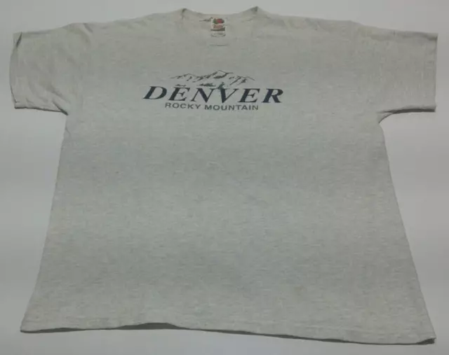 VINTAGE DENVER COLORADO Rocky Mountain T-Shirt Mens XL Gray GOOD ...