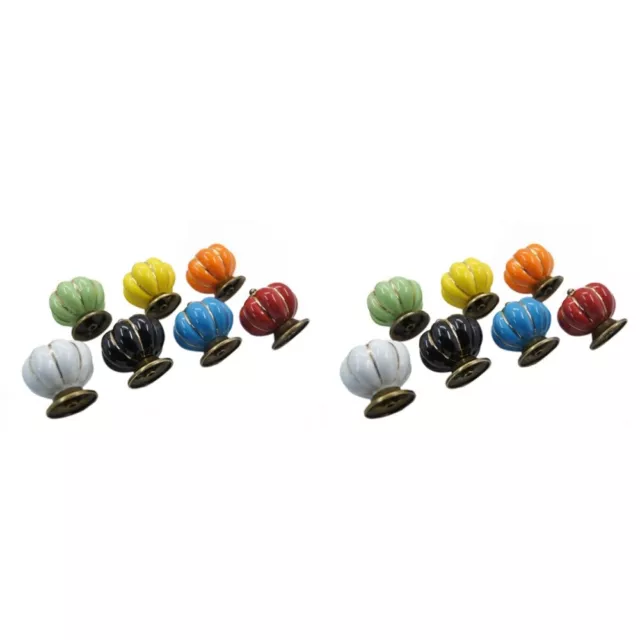 14 Colors Cabinet Drawer Pulls Kitchen Cupboard Knobs Round