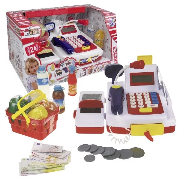 CASH REGISTER Spielzeugkasse Kinder Kasse mit Zubehör Spielkasse Kaufladen #5055