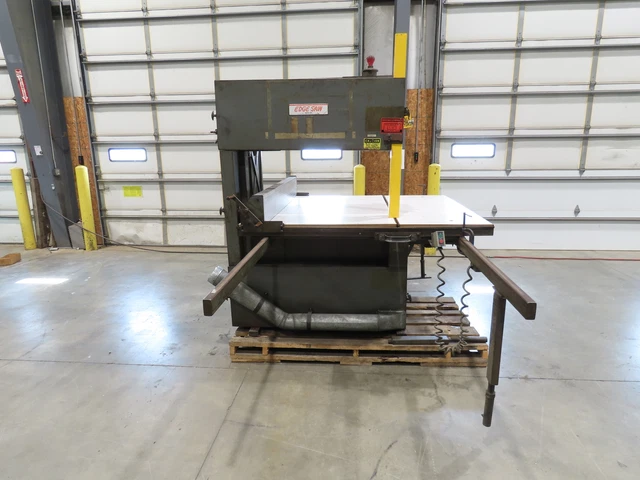 Edge Saw 60"x 68" Manual Slide Table Vertical Foam Bandsaw 18"H x 36"W Throat