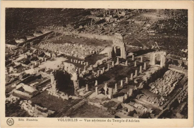 CPA AK MAROC VOLUBILIS Vue aerienne du Temple d'Adrien Flandrin (38425)