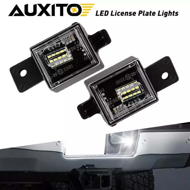 AUXITO White LED License Plate Tag Light For 2014-18 Chevy Silverado GMC Sierra