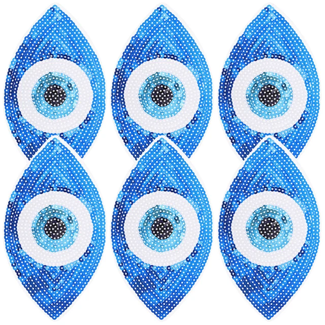 6 un. de aplicaciones decorativas insignia bordada para ojos venda para ojos lentejuelas