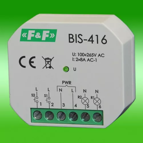 Bistables Relais Bis-416, Unterputzmontage, Zwei Unabhängige Steuerkreis /G1De
