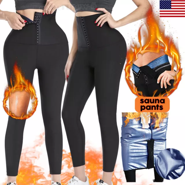 Women Neoprene Sweat Sauna Body Shaper Slim Pants Waist Trainer Thermo Leggings