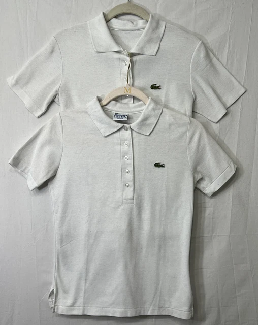 1970s Haymaker Lacoste White Women’s Polo Shirt Size Small USA Made Pair Lot 2 1970s Haymaker Lacoste White Women’s Polo Shirt Size Small USA Made Pair Lot 2