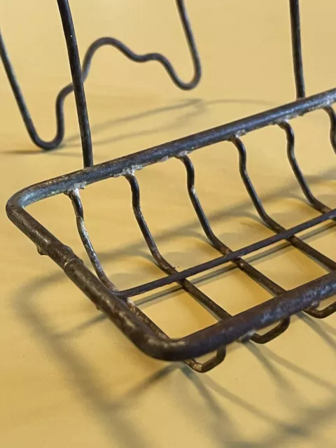 Vintage Metal Wire Claw Foot Tub Soap Dish Holder Over The Rim