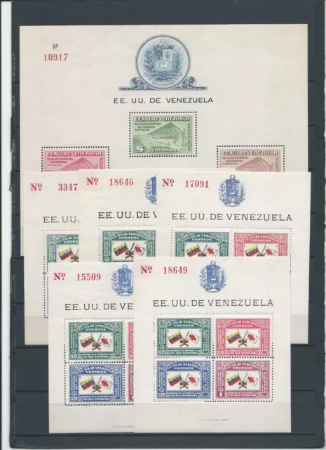 VENEZUELA LOT OF 30 DIFF SHEETS (+4 OFFER) - MNH - VERY NICE PRICE - 9 scans