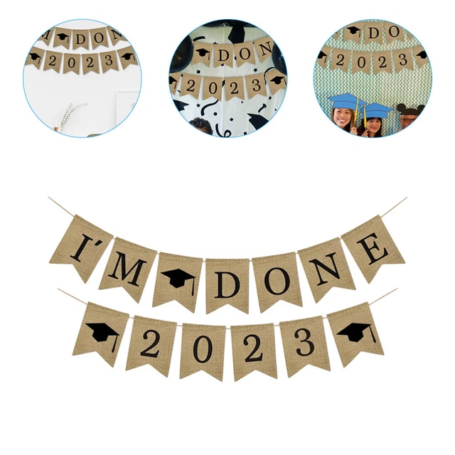 1 set ho finito 2023 Banner Graduation Party Party Hanging Bunting Graduation