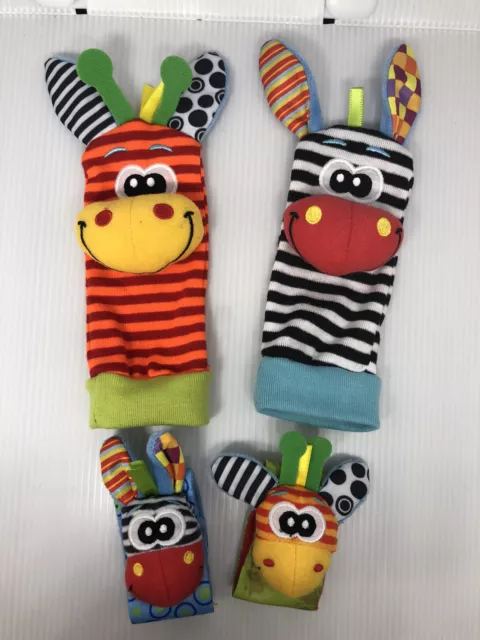 4pcs Sozzy Baby Infant Soft Toy Wrist Rattles Foots Finders Developmental