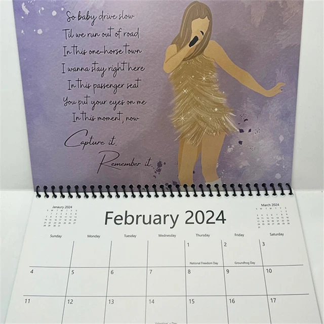 THE ERAS TOUR Calendar 2025 Taylor Swift Eras World Tour Office