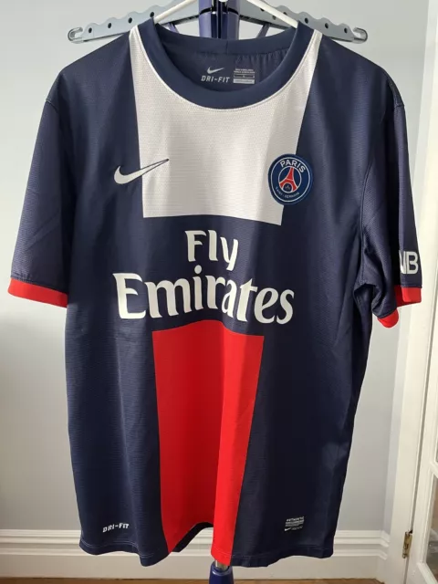 VINTAGE Nike Paris St. Germain 2013-14 Home Kit Size L