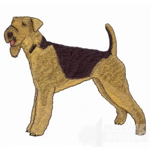 Embroidered Ladies T-Shirt - Airedale Terrier AD201 Sizes S - XXL