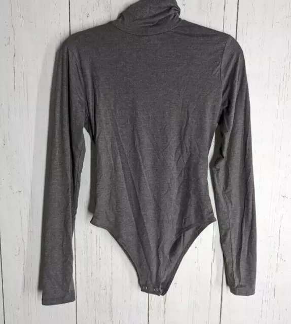 FASHION NOVA SIZE Large Gray Womens Long Sleeve Turtleneck Bodysuit NWT  $30.61 - PicClick AU