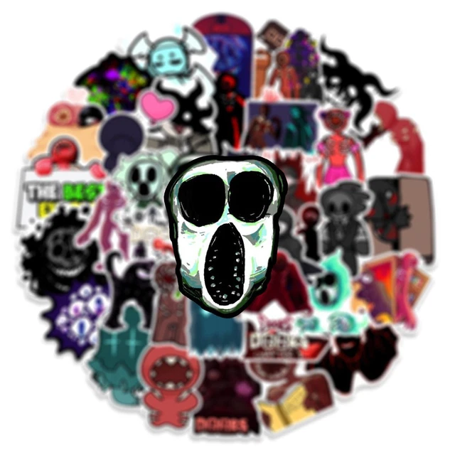 50PC GAME KAWAII doors roblox Figure Stickers for Laptop Suitcase