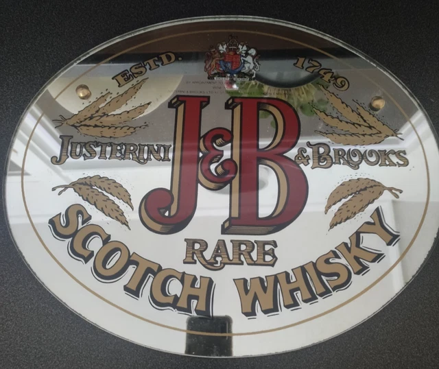 J&B SCOTCH WISKEY パブミラー ビンテージ レトロ 輸 ebOT J&B SCOTCH