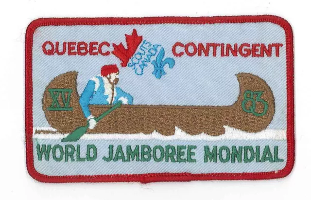 1983 World Scout Jamboree CANADA / CANADIAN QUEBEC SCOUTS Contingent Patch