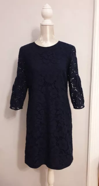 Burberry Navy Blue Lace Cocktail Evening Party Dress Size UK 10, US 8