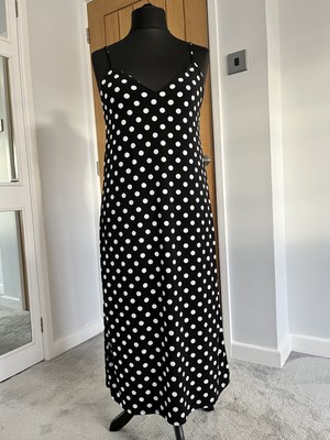 zara black and white polka dot dress