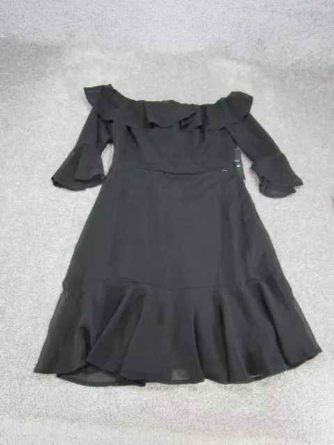 Lulus Mini Dress Womens Small Black Tiered Off The Shoulder NEW