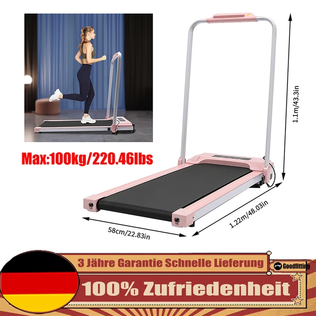 LAUFBAND ELEKTRISCH 10KM/H Fitness Klappbar Walking Pad Jogging & LED