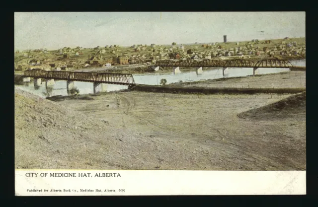 City of Medicine Hat Alberta, View of Medicine Hat, Alberta, from - Old Photo