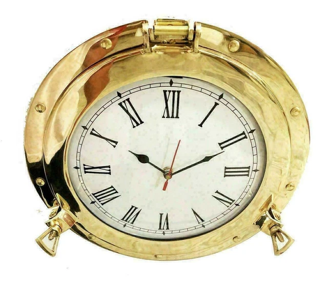 Nautisch Messing Bullauge Wanduhr Vintage Heim & Büro Dekoration 2