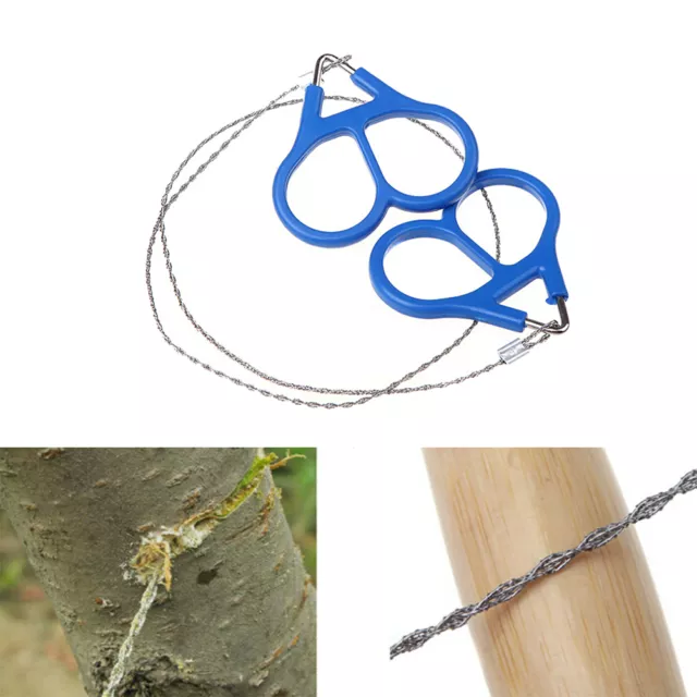 Stainless Steel Ring Wire Camping Saw Rope Outdoor Survival Emergency Tools _xb