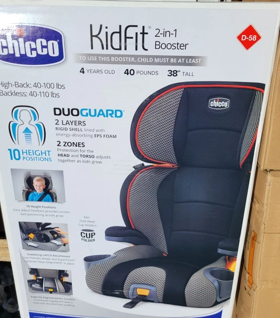 Chicco KidFit 2 in 1 Belt Hi Back or Backless Booster Car Seat New Unopened Box