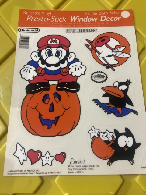 Super Mario Bros. Halloween Nintendo Window Vinyl Stickers Decal Decor Eureka