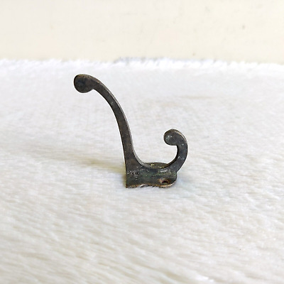 1920s Vintage Brass Wall Hooks Hanger Rich Patina Rare Decorative Collectible 3