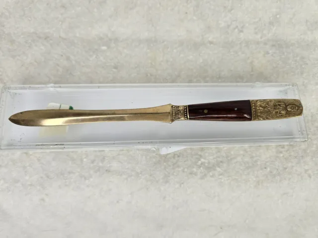 Buddha Brass & wood Letter Opener from Thailand