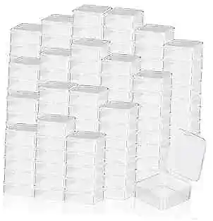 Hiceeden 12 Pack Small Plastic Storage Box with Lid, 5.3x3x2 Stackable  Clear Latch Storage Case Bins Organizer Container for Craft Items, Jewelry