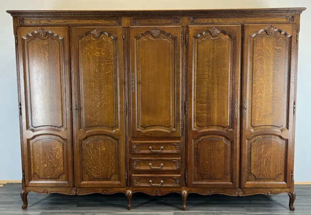 Louis XV Style French Carved 5 door Armoire Wardrobe (LOT 2779)