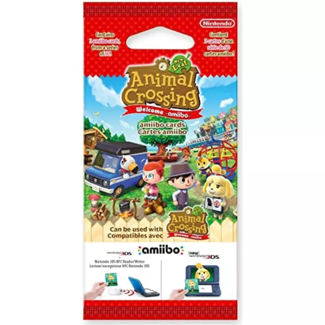 Nintendo Animal Crossing Amiibo Welcome Pack - Genuine Single Pack of 3 Cards