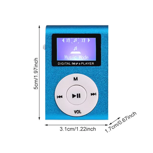 32GB Digital Gift With Clip LCD Screen Fashion Mini Portable USB 2.0 MP3 Player