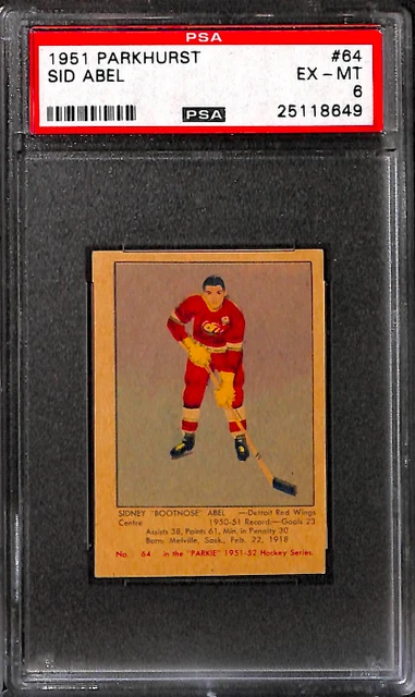 1951 Parkhurst #64 Sid Abel Psa 6 25118649