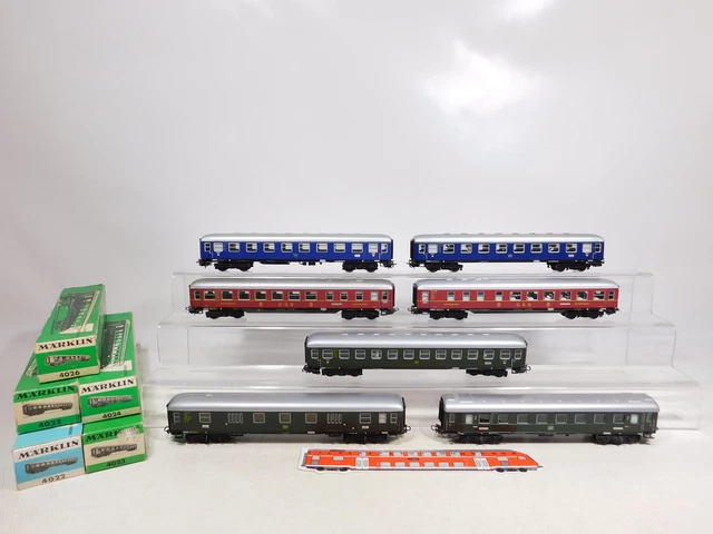MÄRKLIN H0 AC IN Set Sheet Metal D Train Car/Passenger Car Partial Box ...