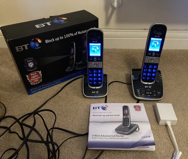 BT 8610 doppio telefono cordless digitale e segreteria telefonica fastidiosa blocco chiamate