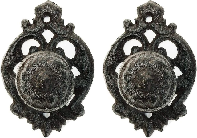 Sungmor 2PCS Cast Iron Barn Door Handles Rustic Gate Pull Cabinet Dresser Drawer