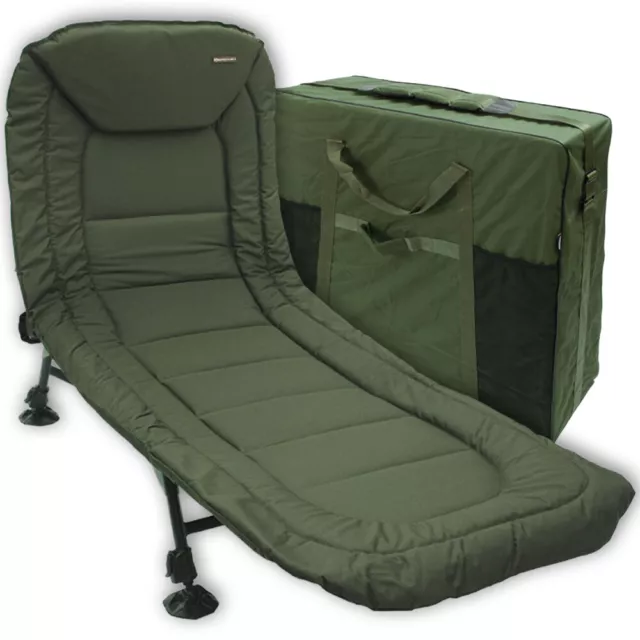 Sedia da letto da pesca regolabile reclinabile 6 gambe sedia letto grande carpa campeggio