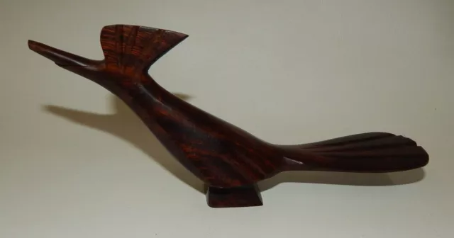 Vintage MCM Hand Carved Roadrunner Bird Figurine
