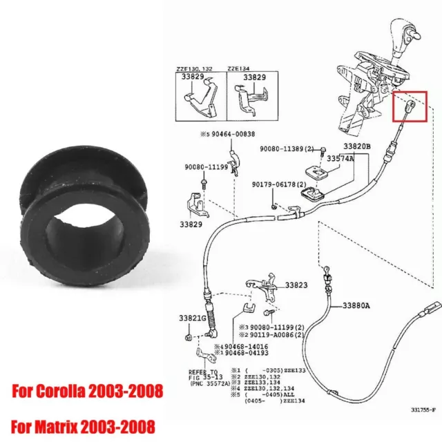 Schaltzugbuchse Für Automatikgetriebe Aus Kunststoff Für Corolla 03–2008