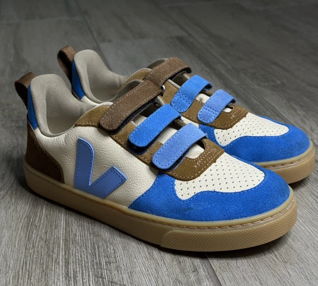 Veja Enfant Veja V10 Solde V-10 LEATHER CREMA MULTICO AQUA V-10