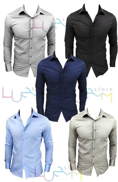 Chemise Homme Torrente Taille 2XL Slim Fit - Blanc Manches Longues - Neuf Avec étiquettes