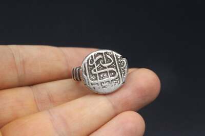 Classic Vintage Turkish Ottoman Empire Old Style 925 Shiny Sterling Silver Ring
