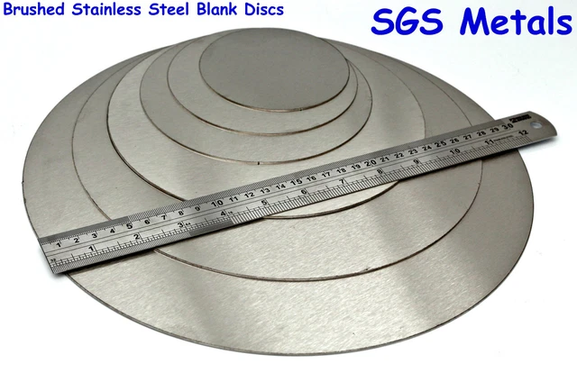Stainless Steel 304 Round Blank Discs – Laser Cut Circles 6mm To 80mm Diameter, 1mm To 5mm Thick