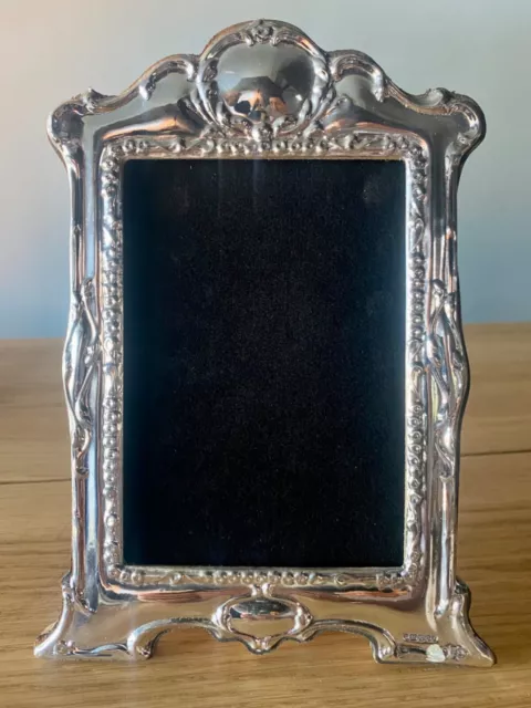 Solid Silver Photograph Frame Fully Hallmarked in London. 6” x 4”. Free post.